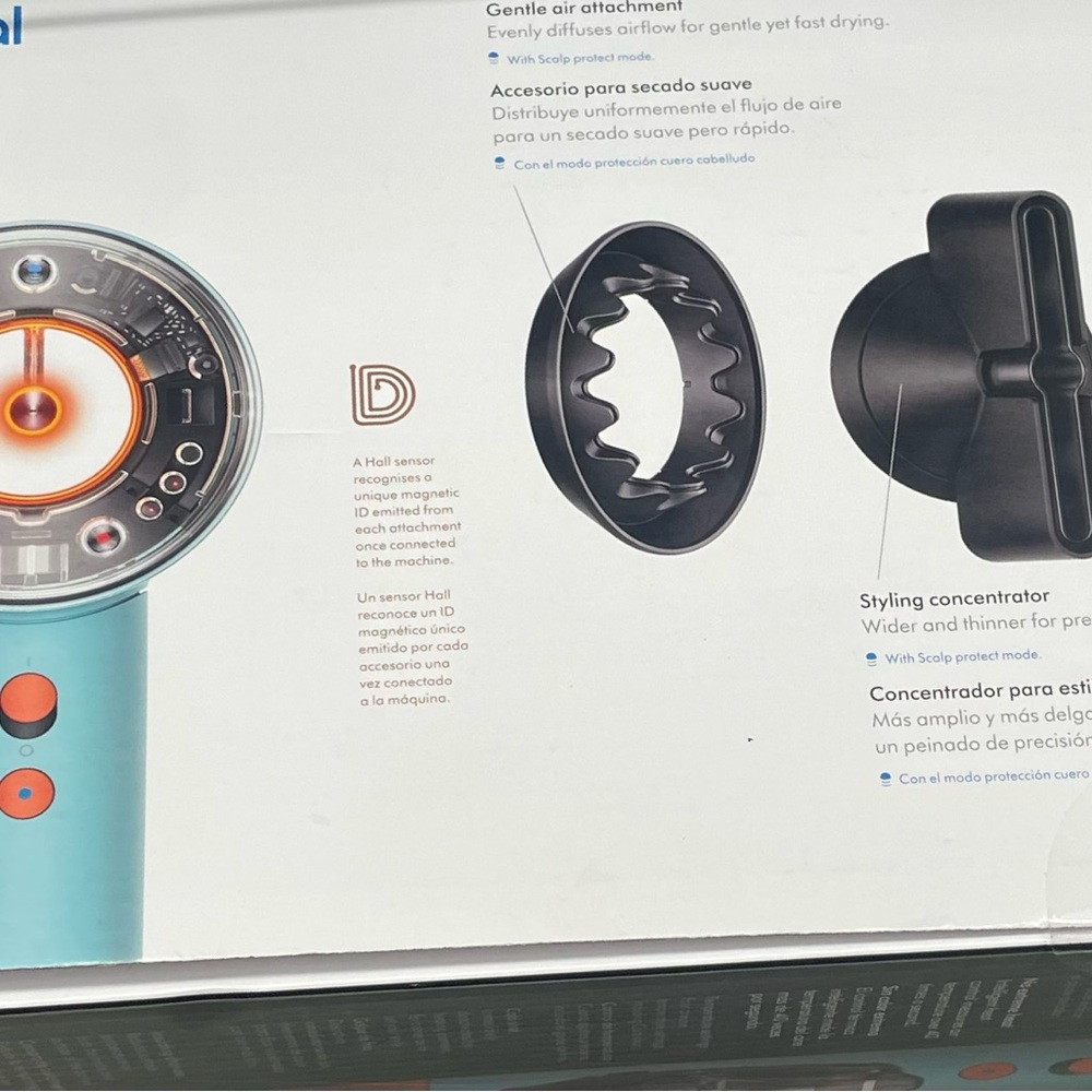 Dyson Turquoise Hair Dryer with Attachments